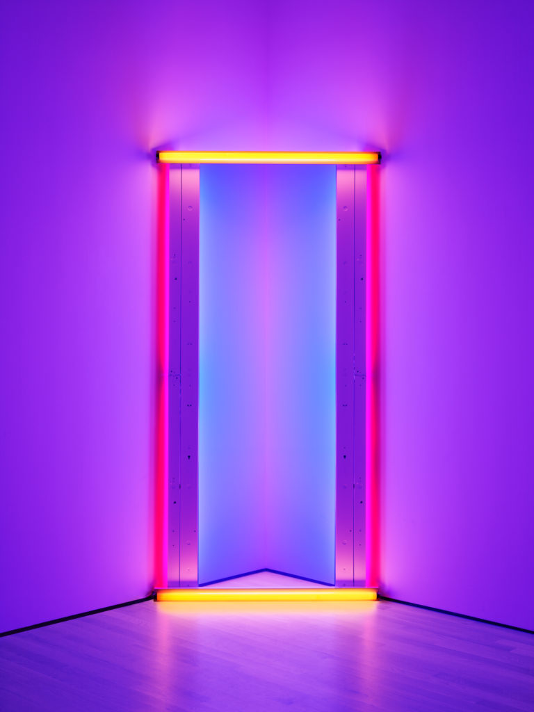 Artwork image, Dan Flavin's untitled (to Barnett Newman) two