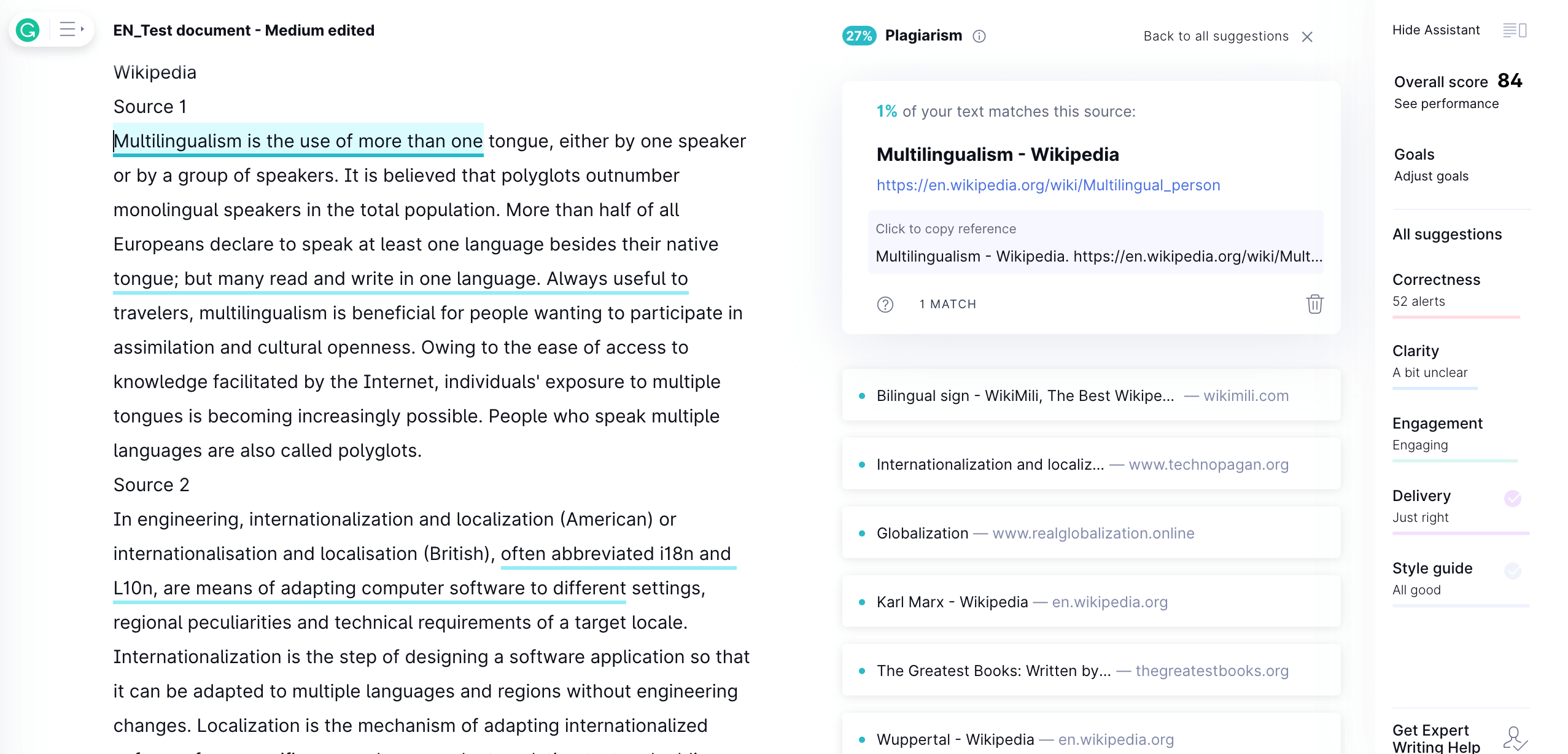 Grammarly Plagiarism Checker