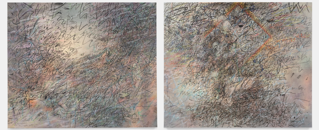 Julie Mehretu diptych